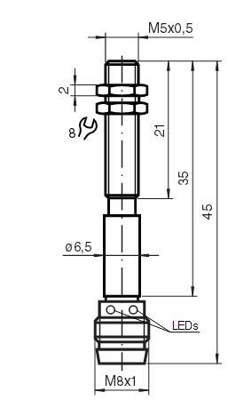 电感式传感器 NBB0，8-5GM25-E2-V3