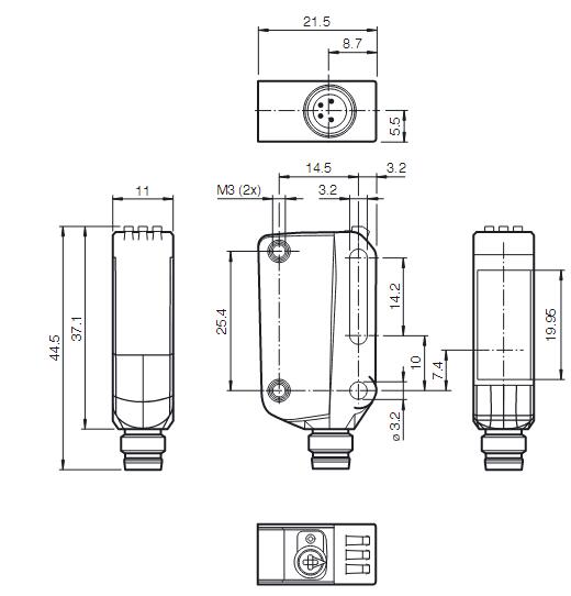 反射板型光电传感器 OBG5000-R100-2EP-IO-V31