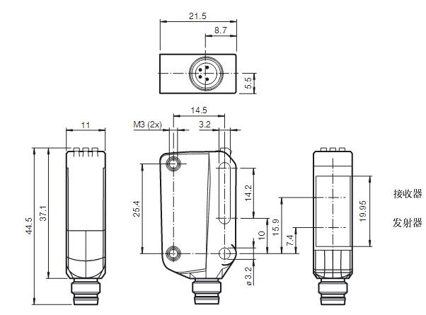 距离传感器 OMT100-R100-2EP-IO-V31-L