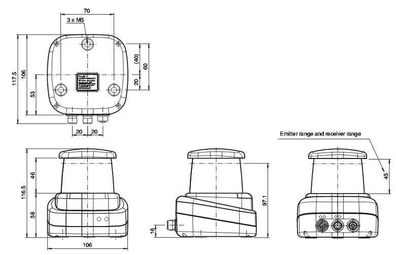 2-D激光扫描器 OMD30M-R2000-B23-V1V1D-T-1L