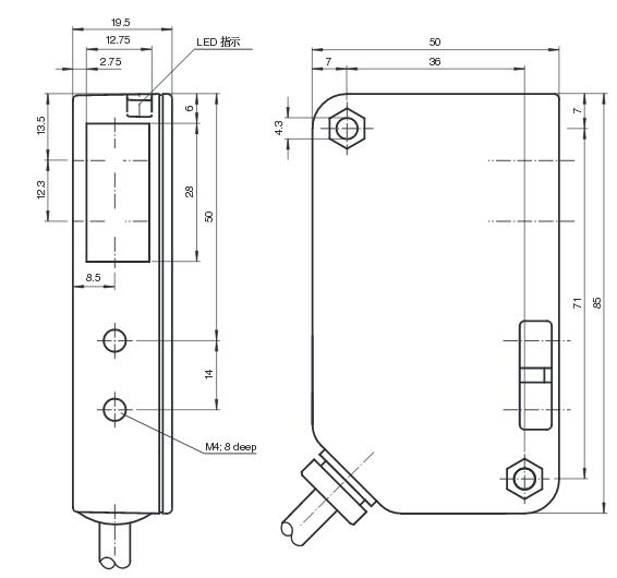 反射光电传感器 RLK91-6-IR/31/59/115