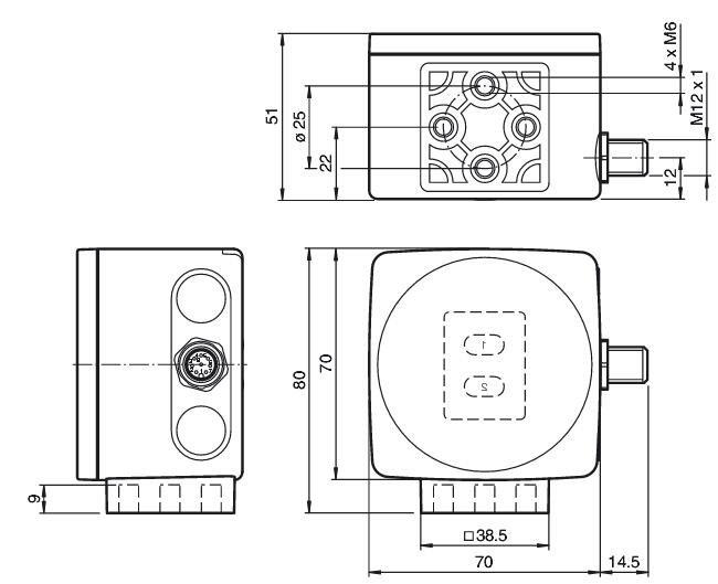 光学读码器 PCV100-F200-R4-V19