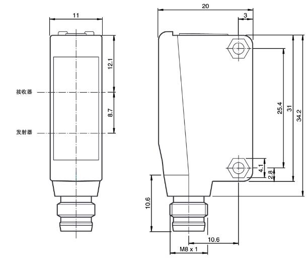 漫反射型传感器 ML100-8-1000-RT/95/102