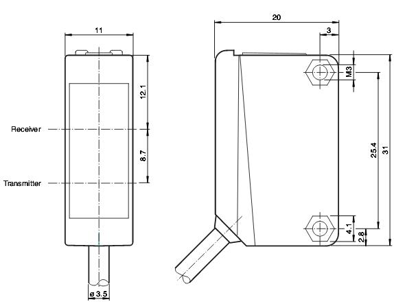 背景抑制传感器 ML100-8-H-100-RT/103/115