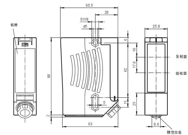 反射板型光电传感器 RL28-55-Z/49/76a/82b/116