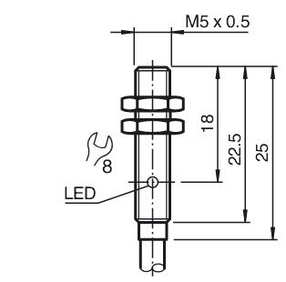 电感式传感器 NBB1，5-5GM25-E1