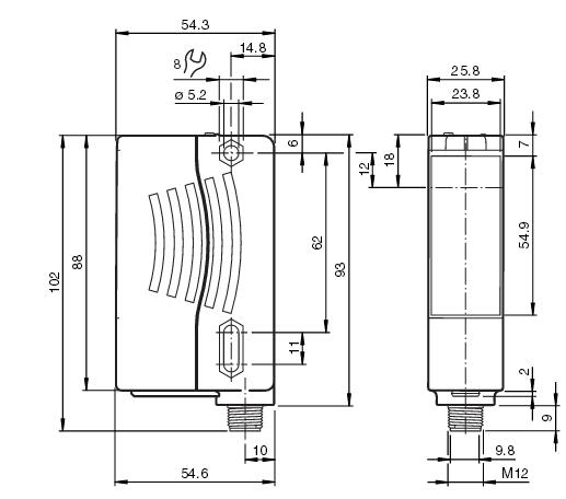 激光测距传感器 VDM28-8-L-IO/115b/136