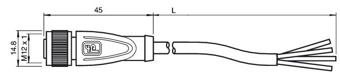 内螺纹连接器 V1-G-BK5M-PUR-A