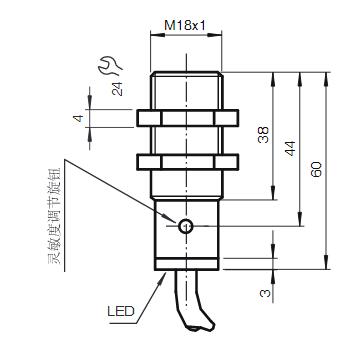 漫反射型传感器 OBT200-18GM60-E4