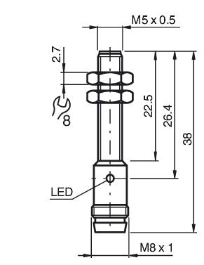 电感式传感器 NBB1，5-5GM25-E2-V3