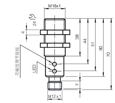 漫反射型传感器 OBT200-18GM60-E5-V1