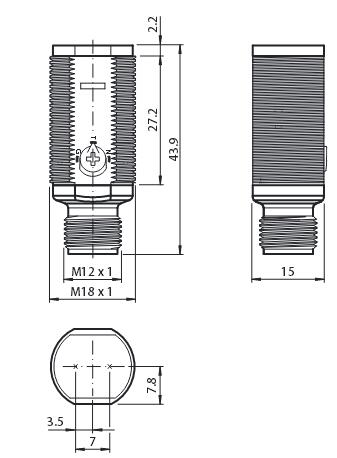 反射板型光电传感器 GLV18-55-G/73/120