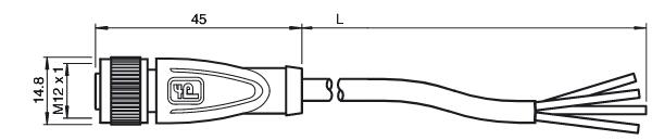 内螺纹连接器 V1-G-BK10M-PUR-A