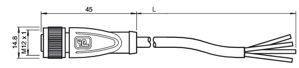 连接电缆 V1-G-BK5M-PUR-U