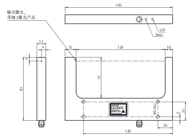 激光槽型光电传感器 GL120-LAS/32/40a/98a