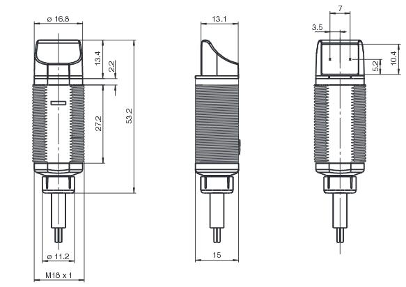 对射型光电传感器 GD18-S/GV18-S/115/120