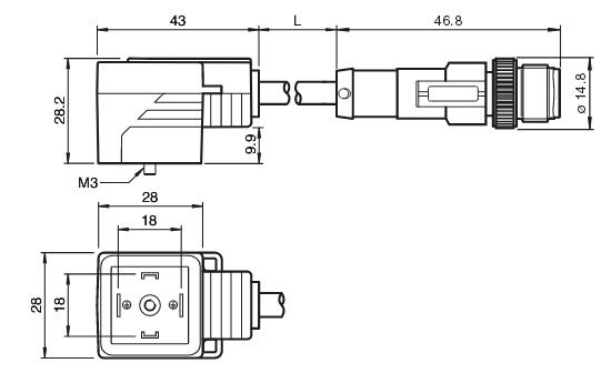 阀门连接器 VMA-2+P-2M-PUR-V1-G