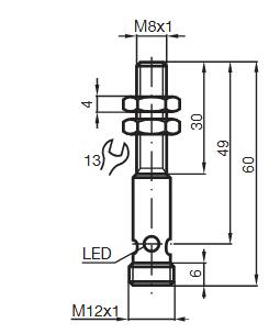 电感式传感器 NBB1，5-8GM30-E2-C-V1