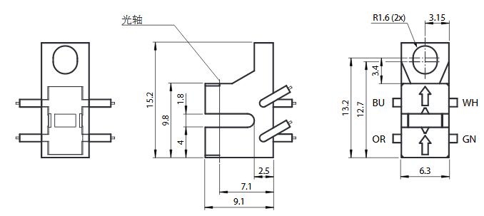 光电槽形传感器 GL2-P/153