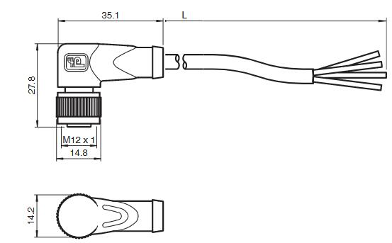 电缆连接器 V1-W-A2-10M-PUR