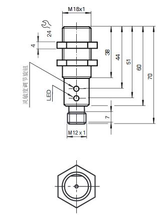 漫反射型传感器 OBT500-18GM60-E5-V1