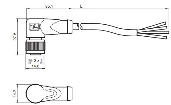 电缆连接器 V1-W-A2-5M-PUR