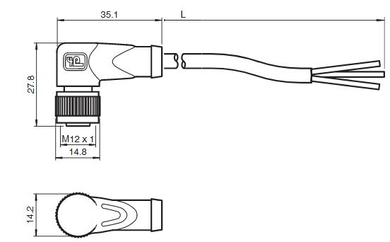 电缆连接器 V1-W-E2-2M-PUR