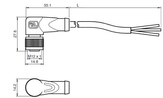 电缆连接器 V1-W-E2-2M-PVC