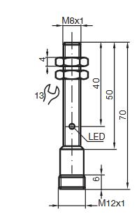 电感式传感器 NBB1，5-8GM50-A2-V1