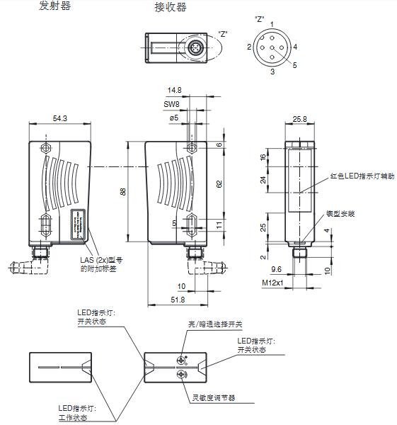 对射型光电传感器 LD28/LV28-F2/47/76a/82b/105