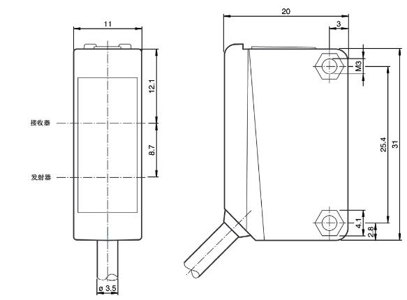 反射板型光电传感器 ML100-54/102/115