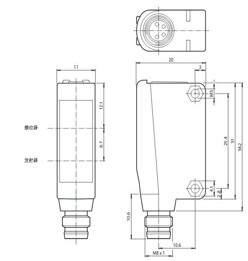 反射板型光电传感器 ML100-54/95/103