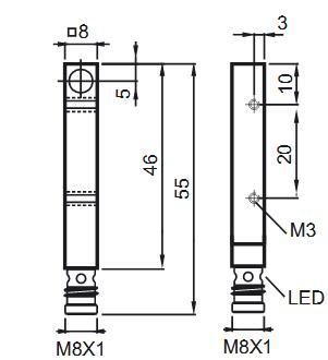 电感式传感器 NBB1，5-F41-E3-V3