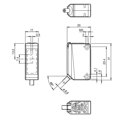 对射型光电传感器 M100/MV100-6757/103