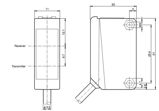 反射板型光电传感器 ML100-55-G/102/115