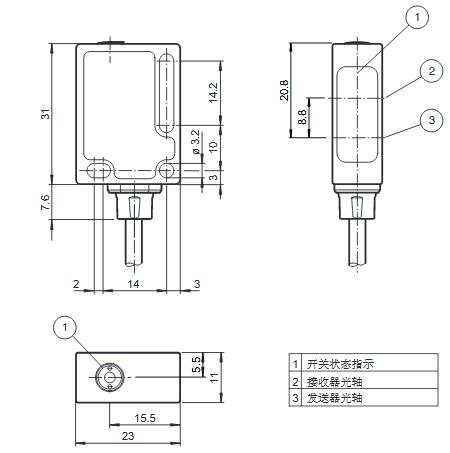 聚焦型光电传感器 ML8-8-HGU-50-RT/102/115/162