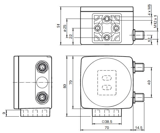 光学读码器 PCV80S-F200-SSI-V19