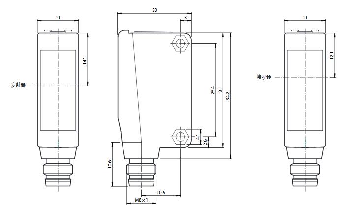 对射型光电传感器 M100/MV100-RT/35/76a/95/103