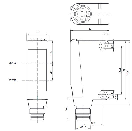 反射板型光电传感器 ML100-55/98/103