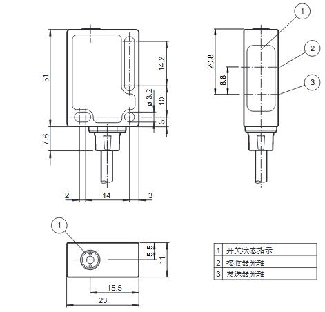 聚焦型光电传感器 ML8-8-HGU-50-RT/59/102/115/162