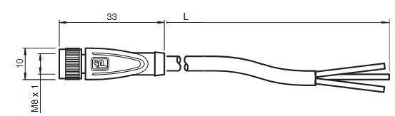 内螺纹连接器 V3-GM-5M-PUR