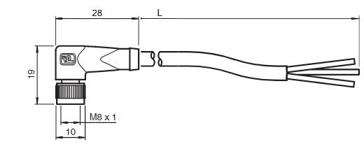 电缆连接器 V3-WM-2M-PVC