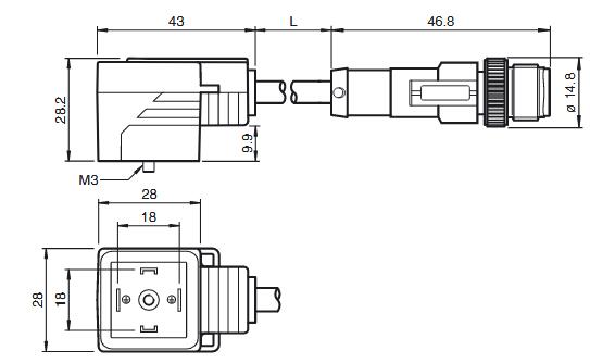 阀门连接器 VMA-2+P/Z2-10M-PUR-V1-G