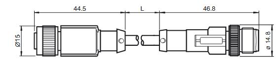 连接电缆 V15B-G-7M-PUR-ABG-V15B-G