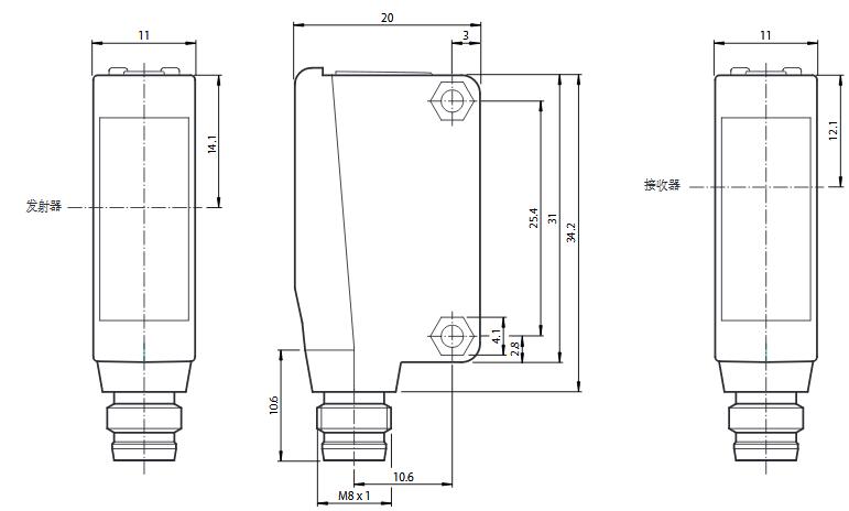 对射型光电传感器 M100/MV100-RT/35/76b/95/102