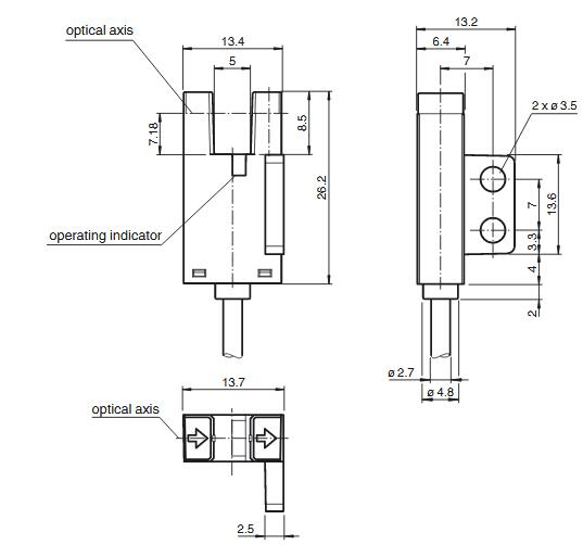 光电槽形传感器 GL5-R/43a/115