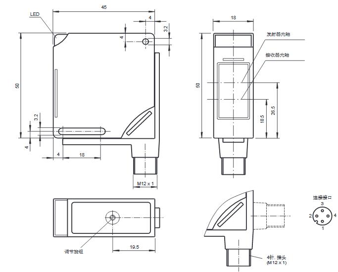 反射板型光电传感器 MLV11-54-Ex/40b/112