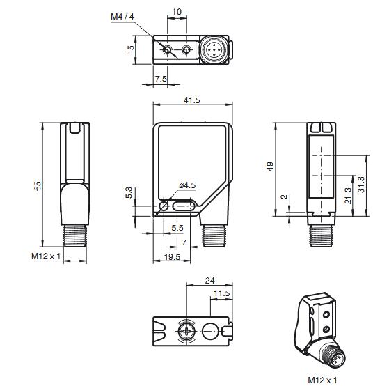 反射板型光电传感器 MLV12-54-2563/49/124