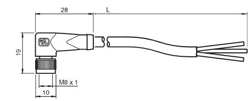 内螺纹连接器 V3-WM-5M-PVC