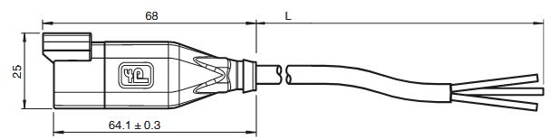 电缆连接器 DT3P-G-BK1，5M-PUR-O1